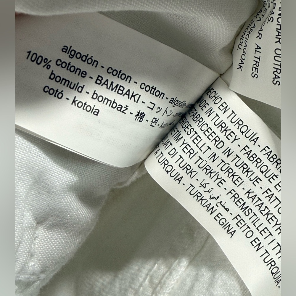 NWT ZARA WHITE DENIM MINI DRESS Size XL - Picture 9 of 9